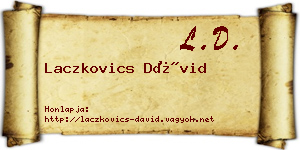 Laczkovics Dávid névjegykártya