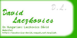 david laczkovics business card